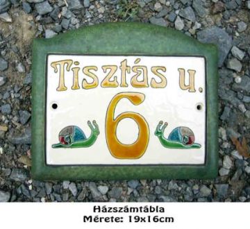 Házszámtábla 6-1 