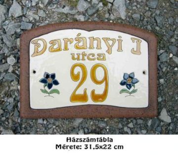 Házszámtábla 2-2